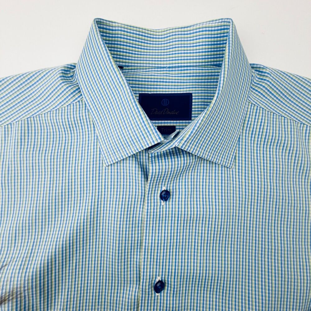 David Donahue Trim Fit Dress Shirt Large